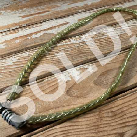 Vintage Combination Bike Lock Combo Chain Lock Lime Green Vinyl Coated 3Ft 4Digt