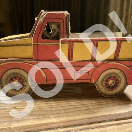 Vintage Paper Toy Truck No. 2 Built-Rite Toys Assembled Diecut Cardboard 1930s