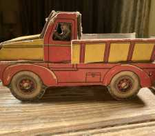 	Vintage Paper Toy Truck No. 2 Built-Rite Toys Assembled Diecut Cardboard 1930s