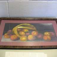 Similar Item 3 - Antique Still Life Print Chromo Lithograph Le Roy Print Frame Fruit Basket Apple